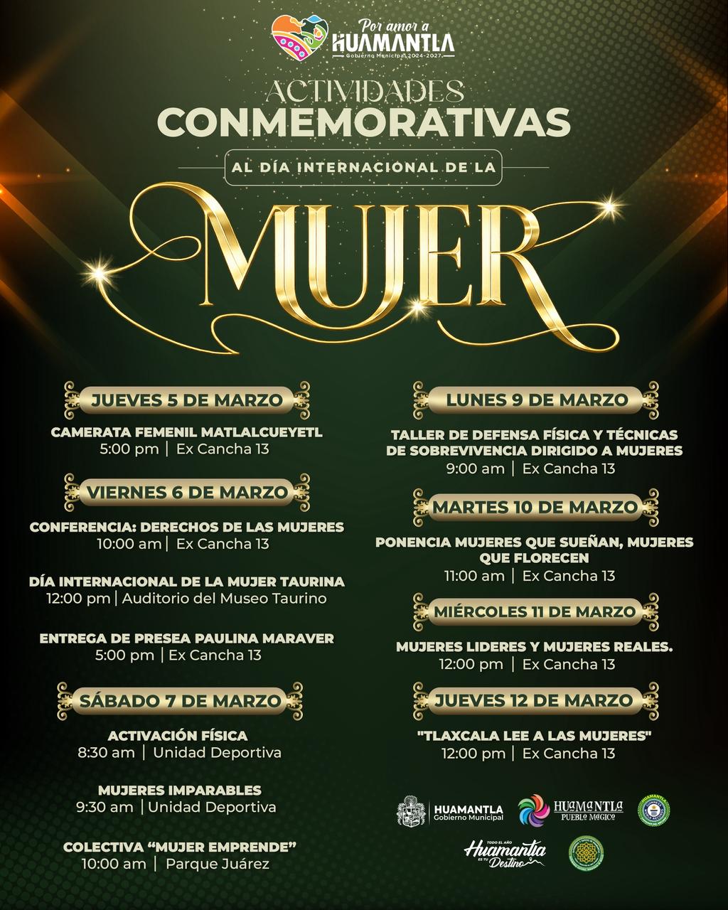 Huamantla presenta programa de actividades conmemorativas por el Día Internacional de la Mujer